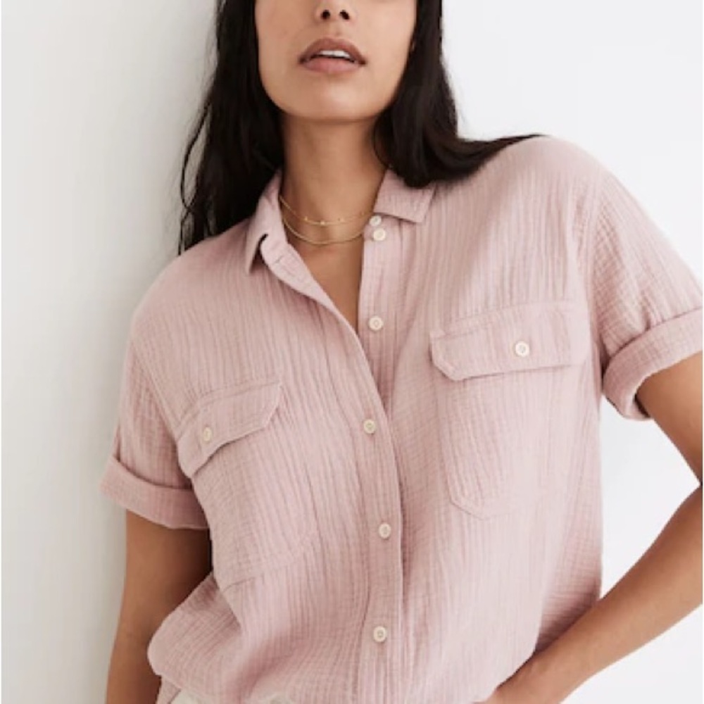 Madewell Light Pink Button-Down Shirt